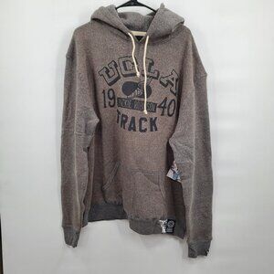 Roots of Fight UCLA Jackie Robinson Track Grey Sweater Hoody Men Size XL NWT